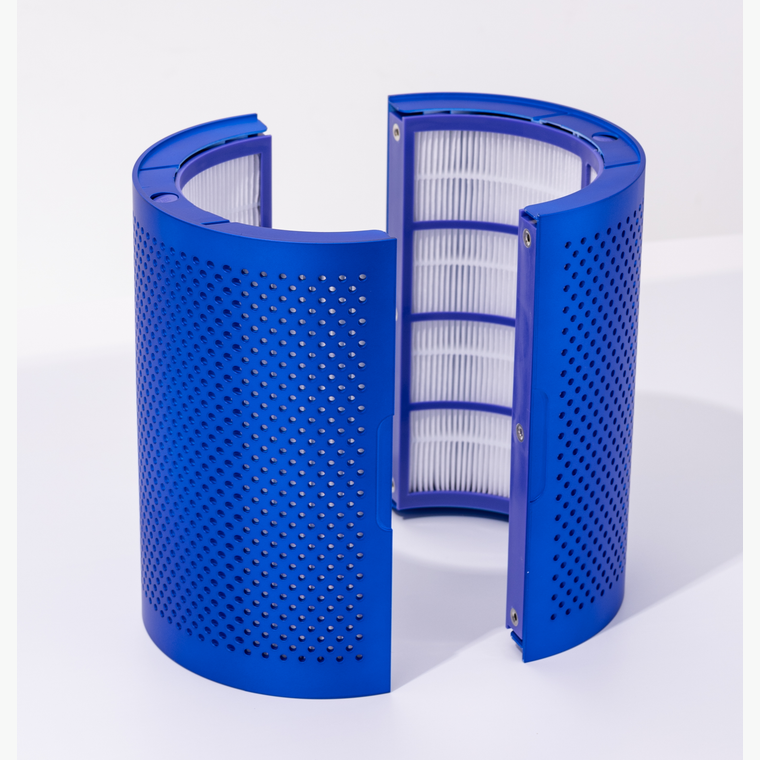 Outer side of the two curved TP-050 filter carriers