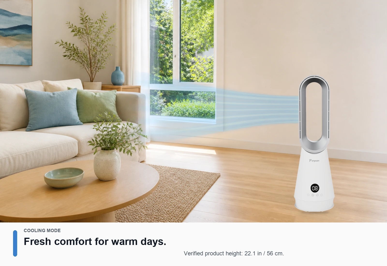 White TP-019LH in a bright living room
