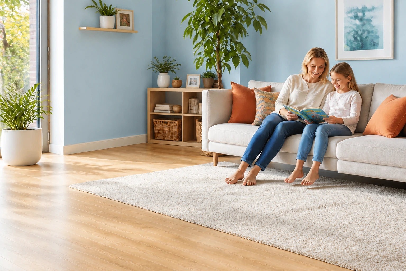 Family reading area with space for a TP-050LH fan